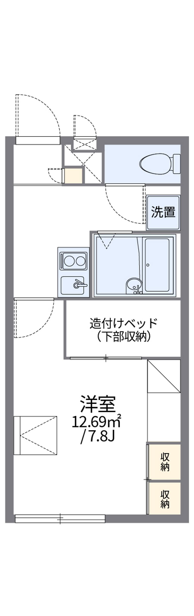 レオパレスプラヌス木津 間取図