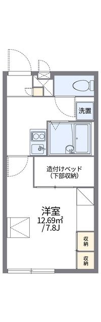 レオパレスプラヌス木津 間取り図