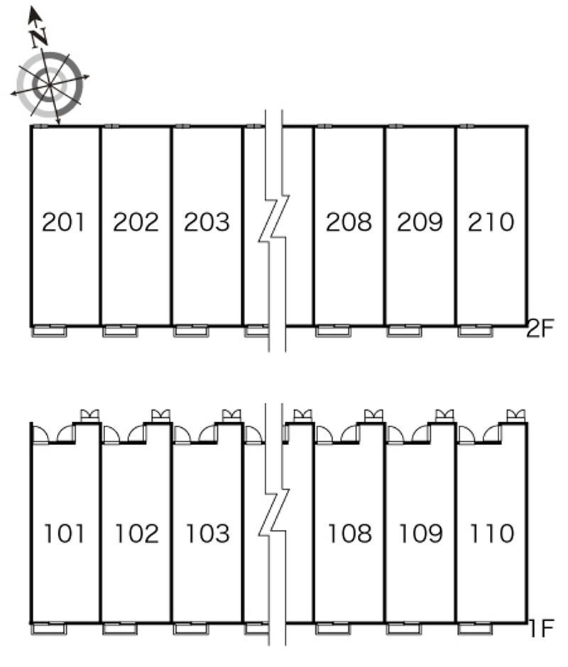 レオパレスＯ　ｔｗｏ 間取配置図