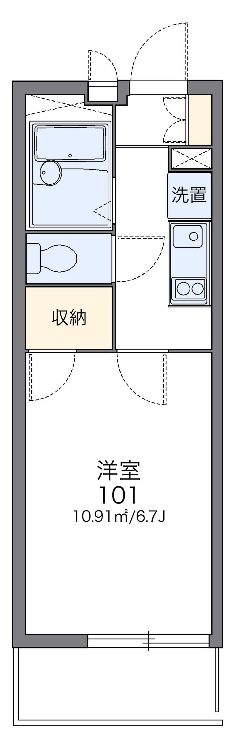 レオパレス万平 間取図