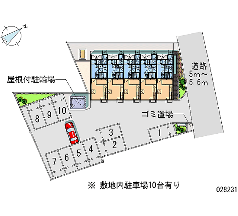 レオパレスエクセラン春日 月極駐車場