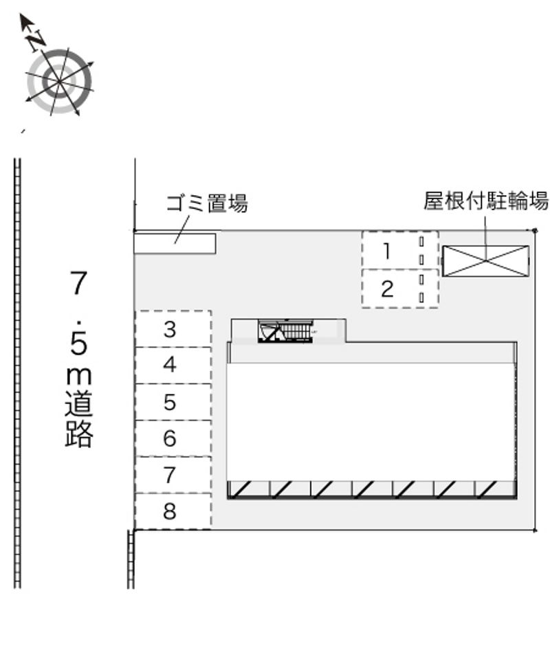 レオパレスグリーンフォレスト 配置図