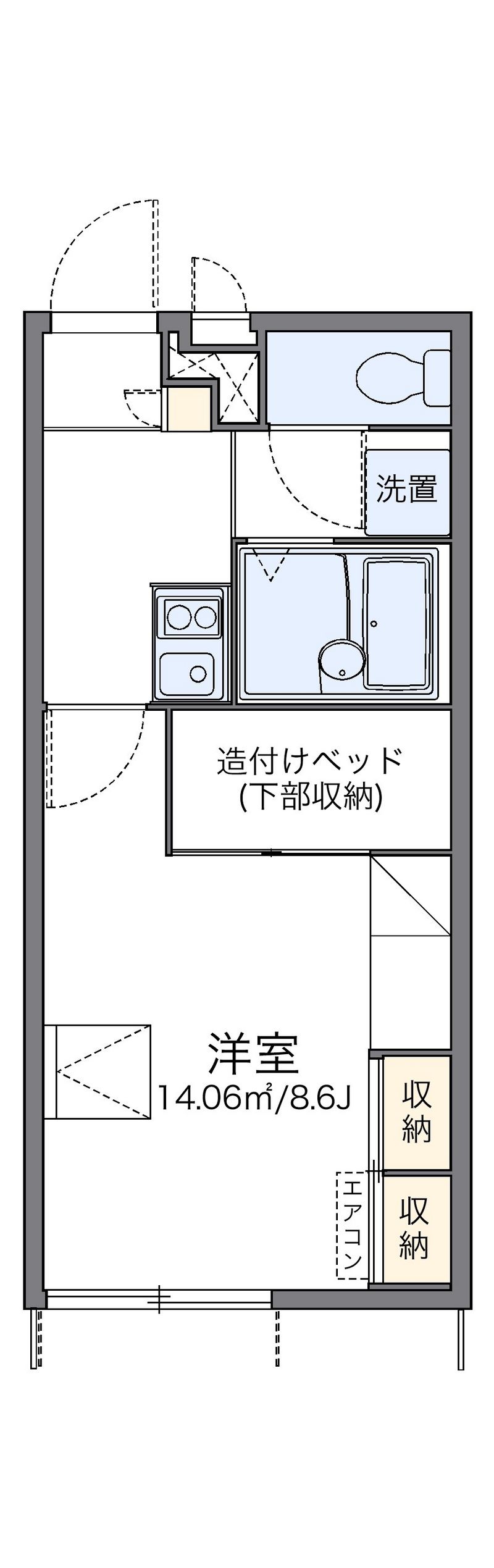 レオパレス赤れんが 間取図
