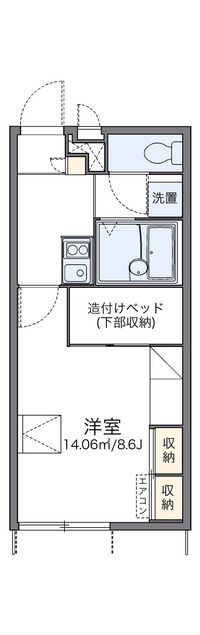 レオパレス赤れんが 間取り図