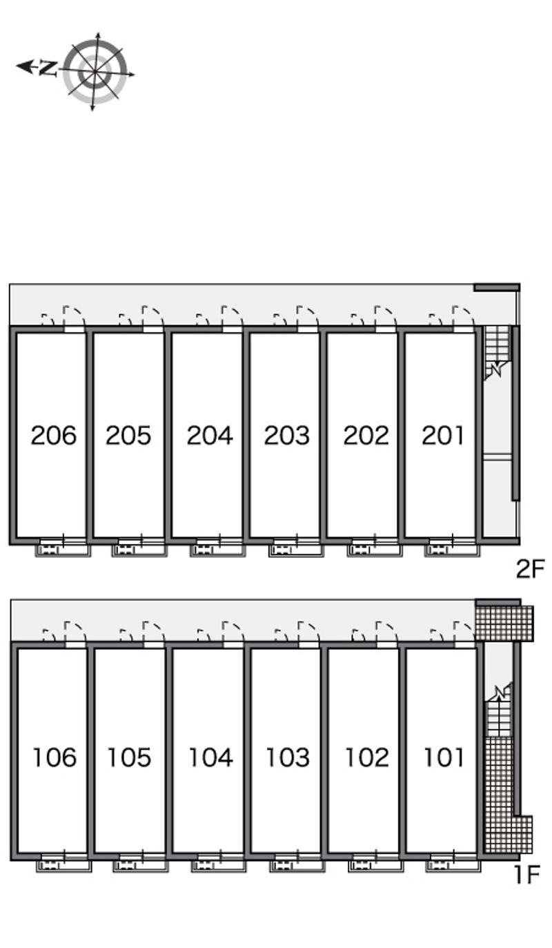 レオパレス日野本町 間取配置図