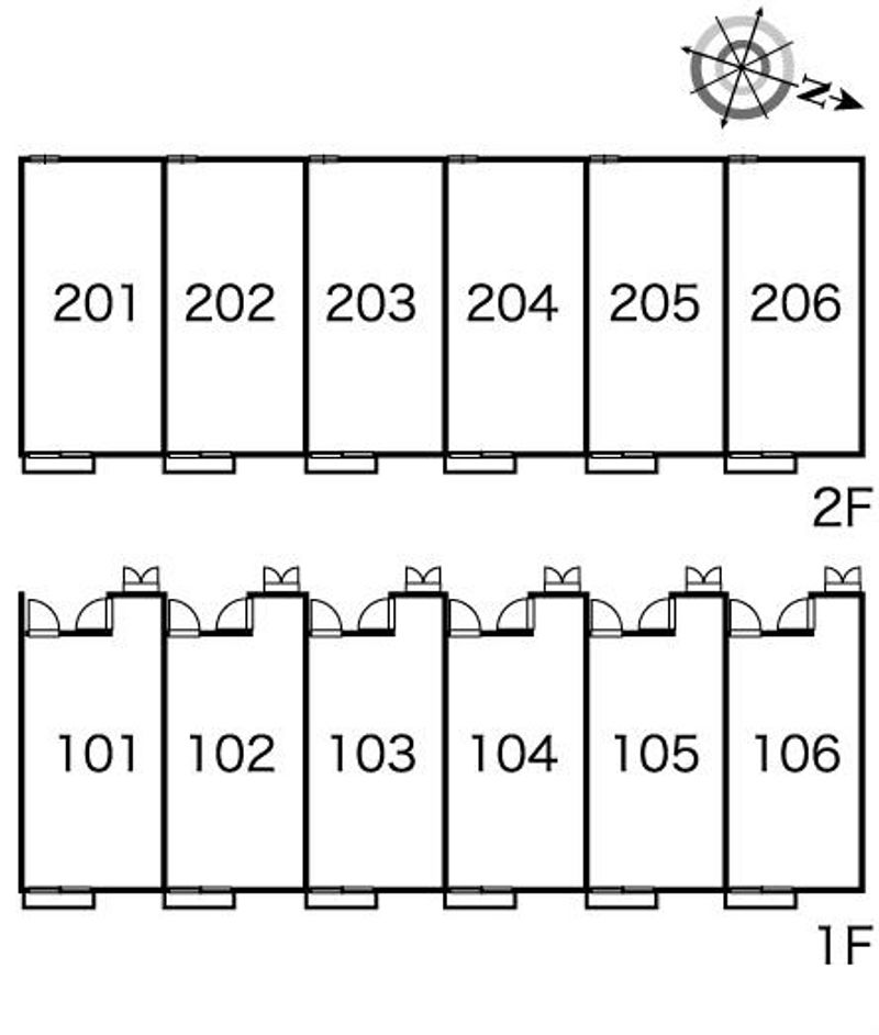 レオパレスＹＯＳＨＩＤＡ　Ⅲ 間取り配置図