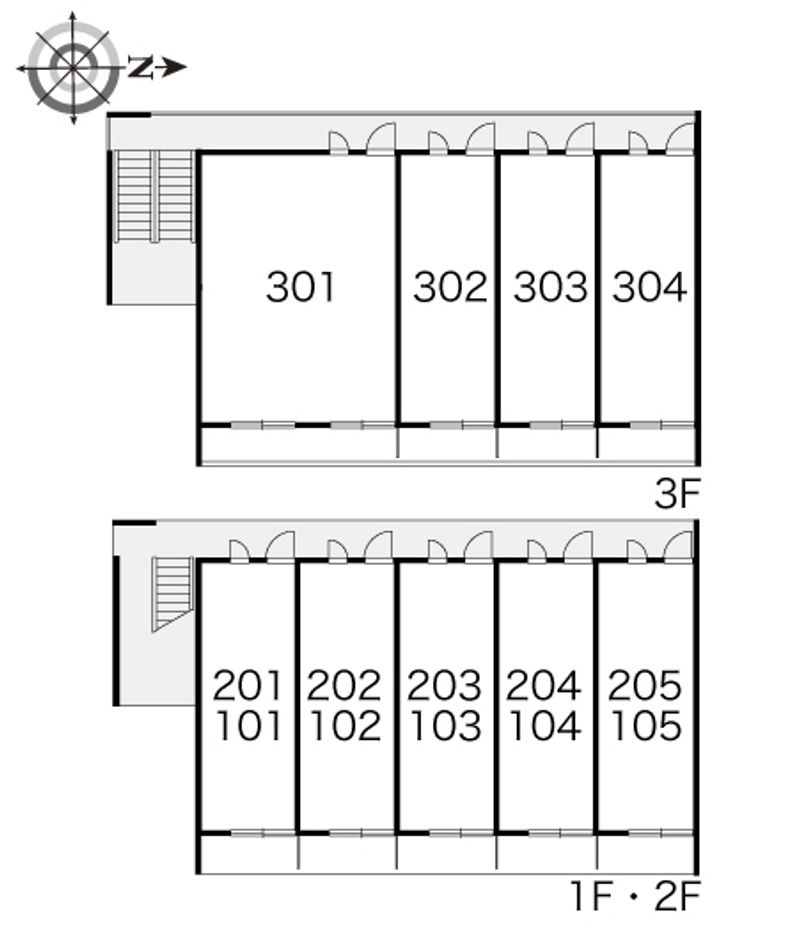 レオパレスみゆき 間取配置図