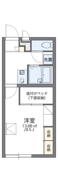 レオパレスＷＡＫＡＴＳＵＫＩ 間取り図