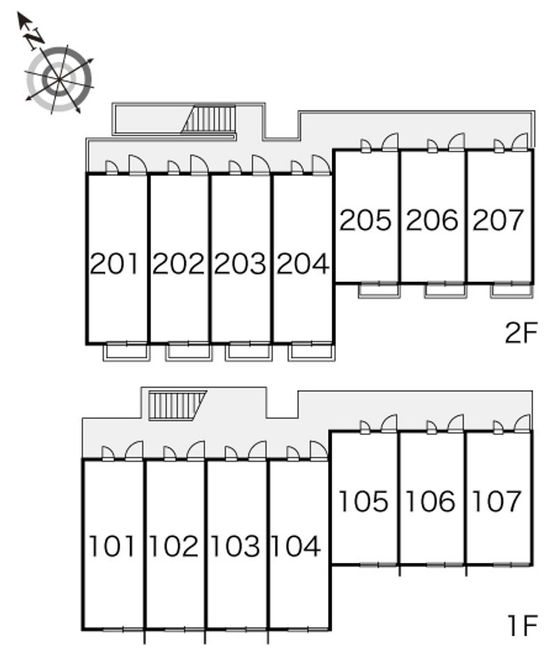 レオパレス東櫛原 間取配置図