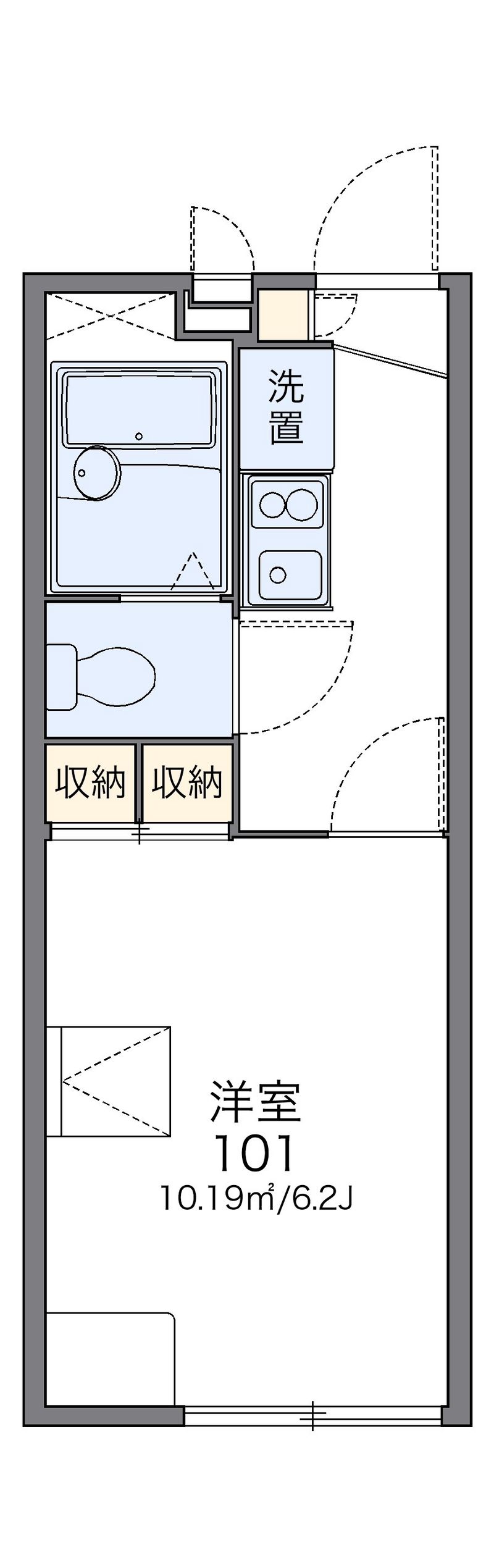 レオパレスパレス猪名寺Ⅱ 間取図