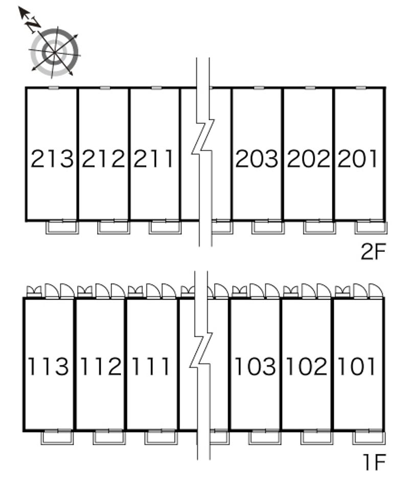 レオパレスフラットタカト 間取配置図