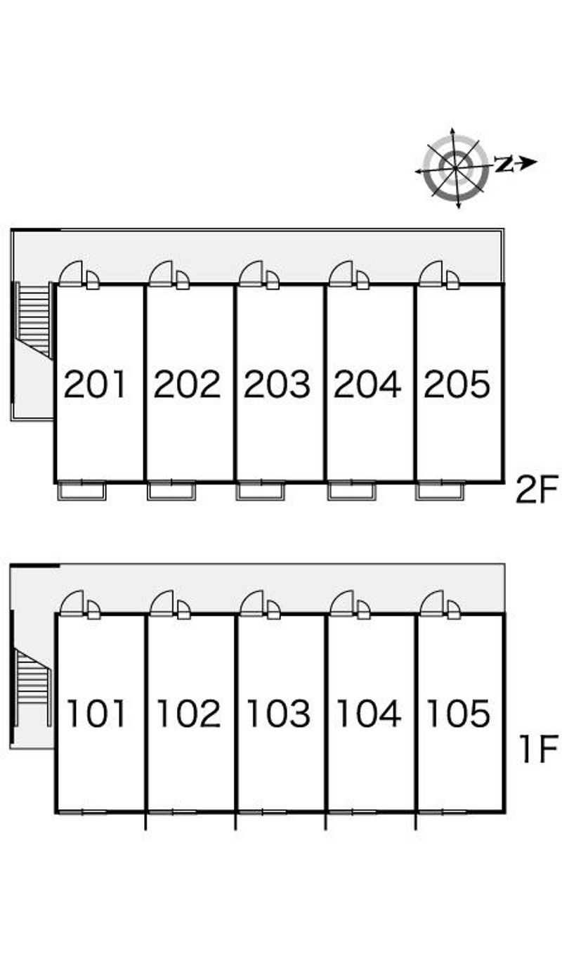 レオパレスハーモニィー　Ａ 間取配置図