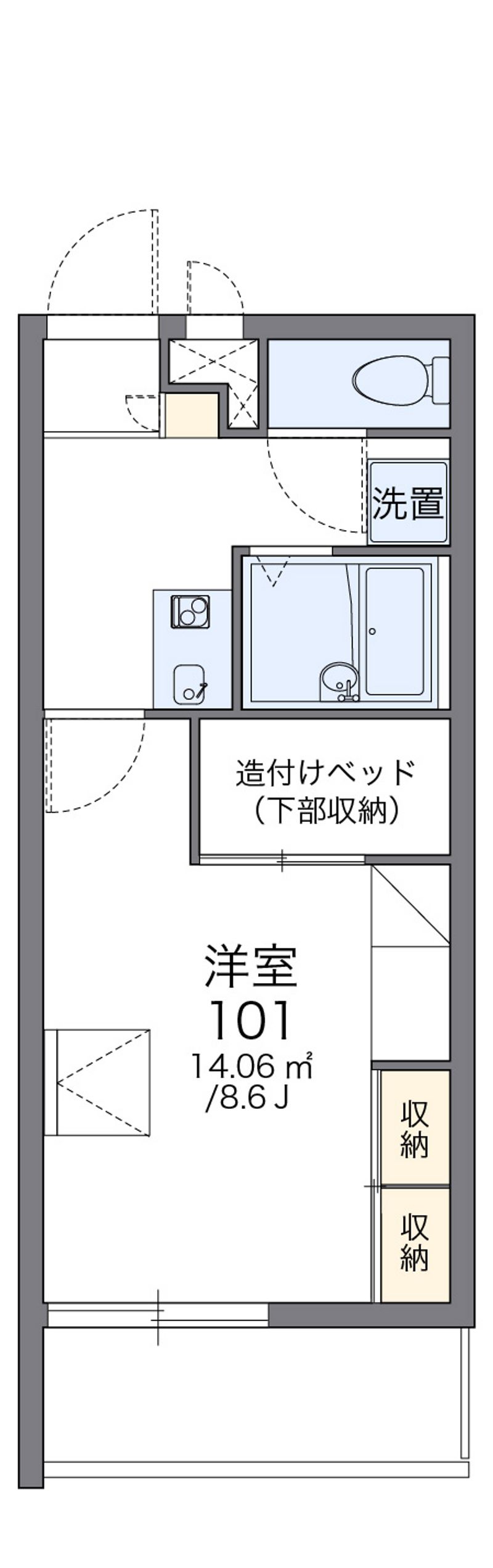 レオパレスアデッソⅢ 間取図