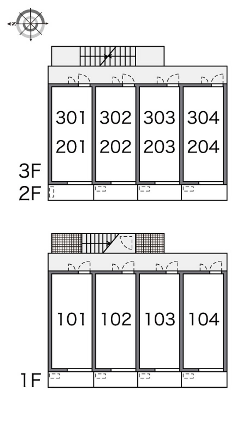 レオパレスプチパレＫ 間取配置図