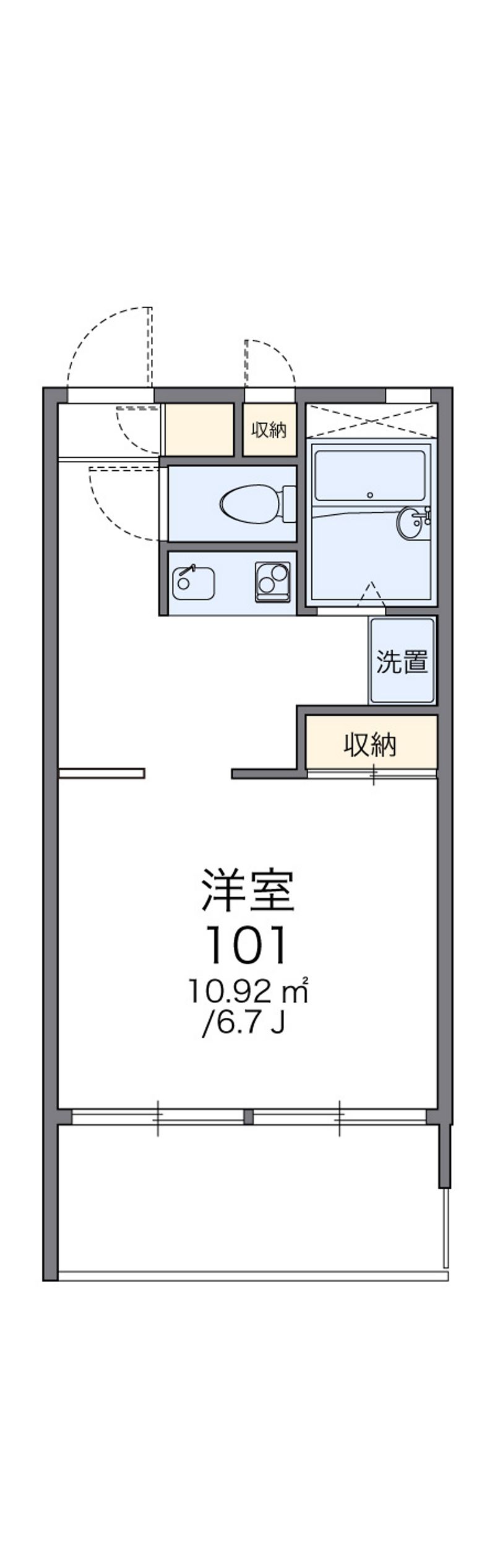 レオパレスソレーユ青江第二 間取図