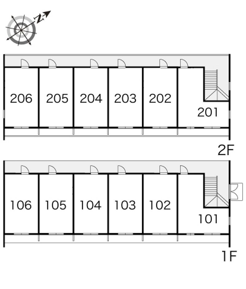 レオパレス天神 間取配置図