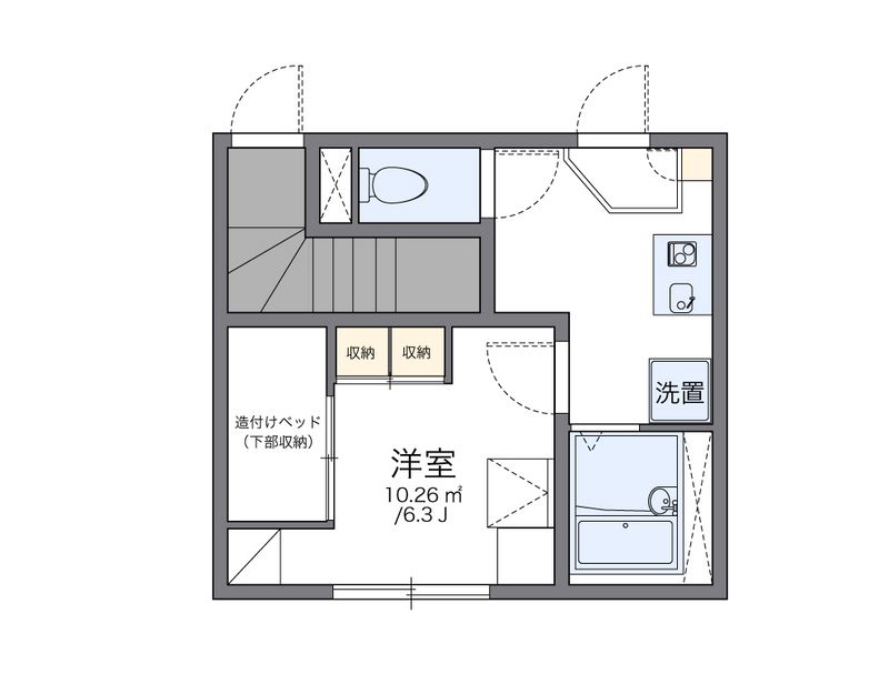 レオパレスブランポルト 間取図