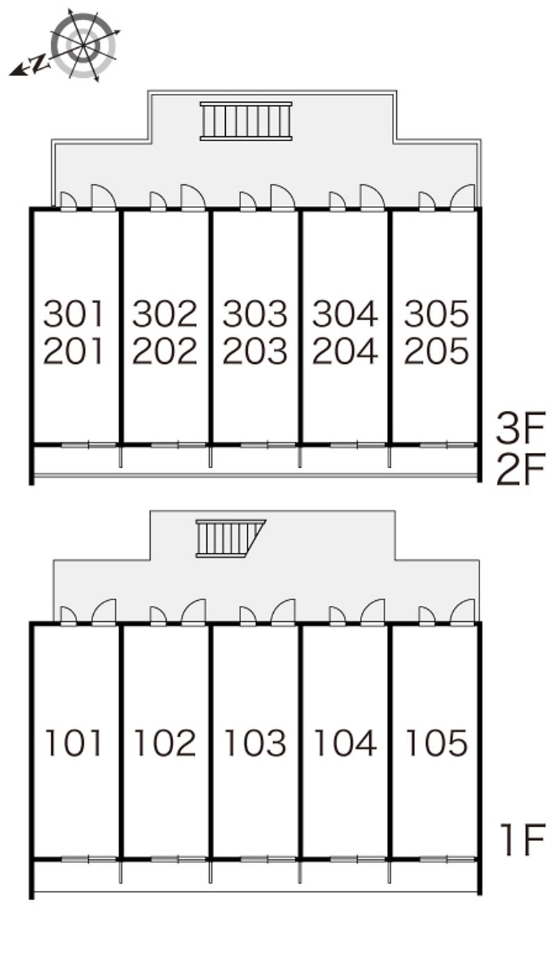レオパレス平塚Ⅱ 間取配置図