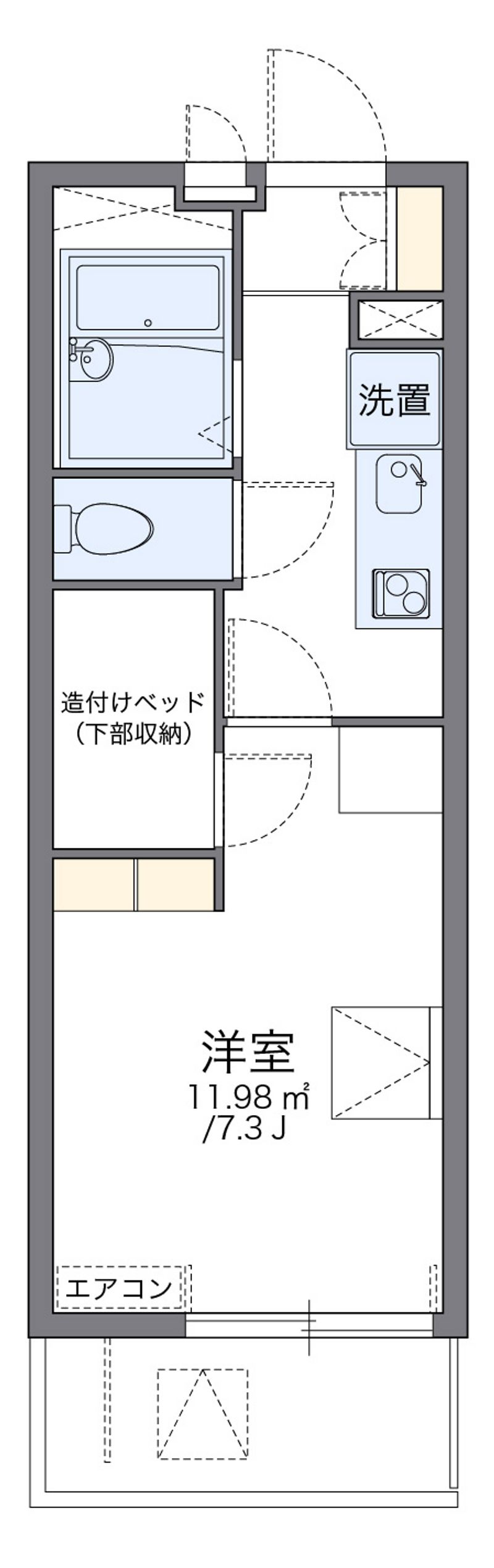 レオパレス金仙寺湖二号館 間取図