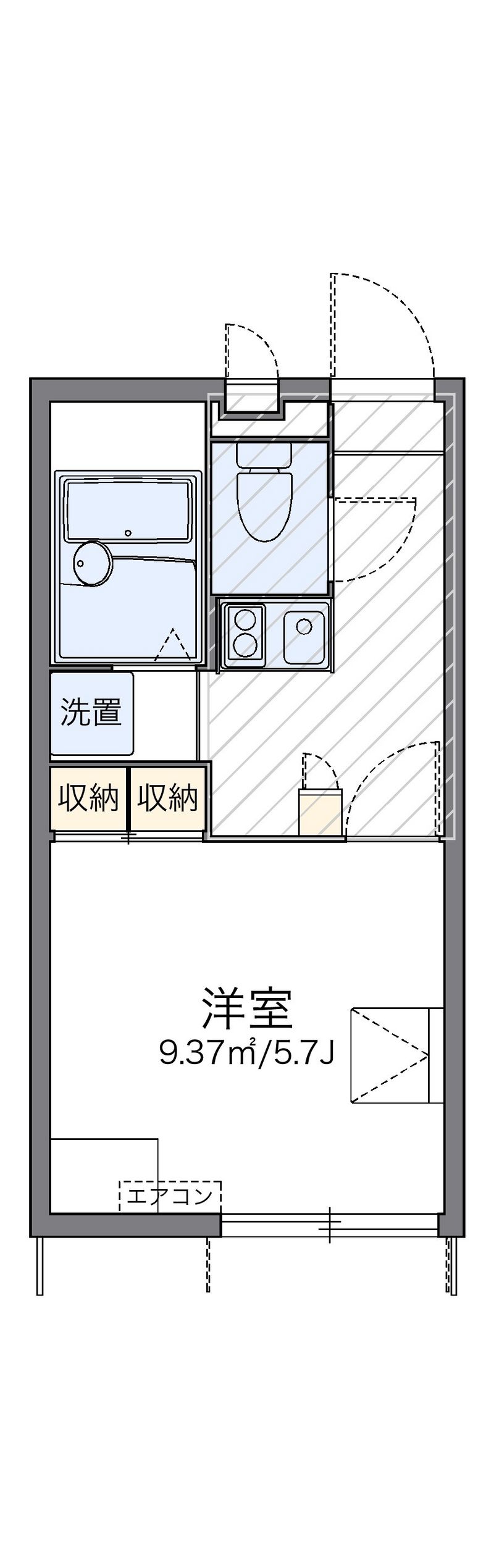 レオパレスＦＵＴＡＳＥ 間取図