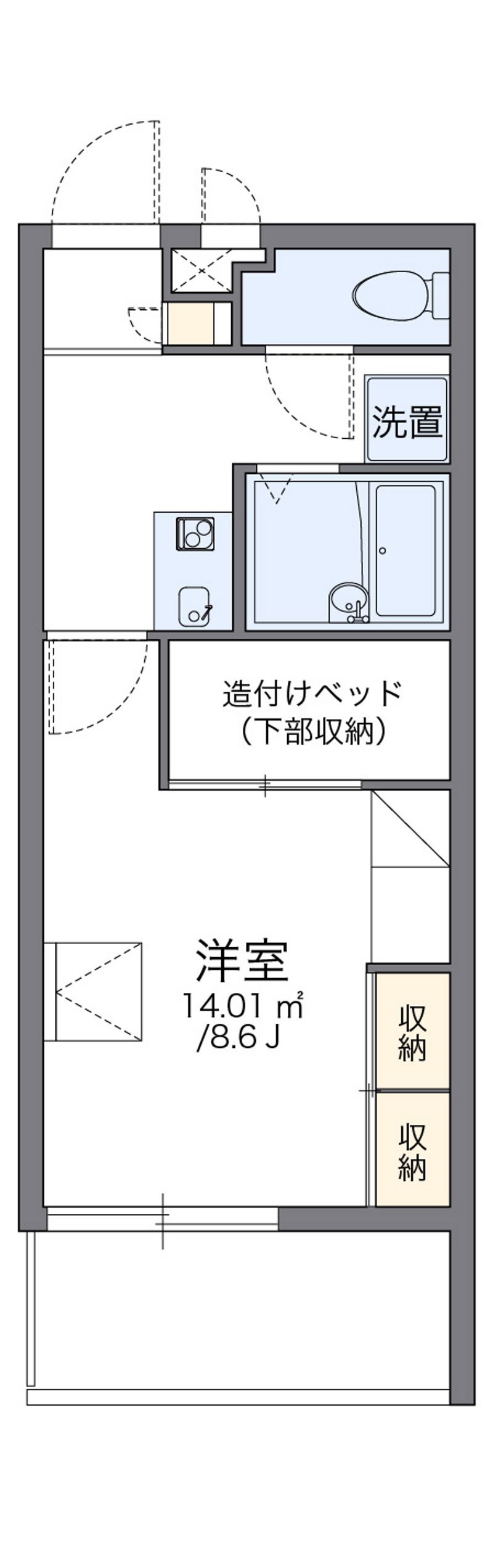 レオパレス新都心マティダ 間取図