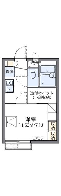 レオパレスフラワーガーデン町屋 間取り図