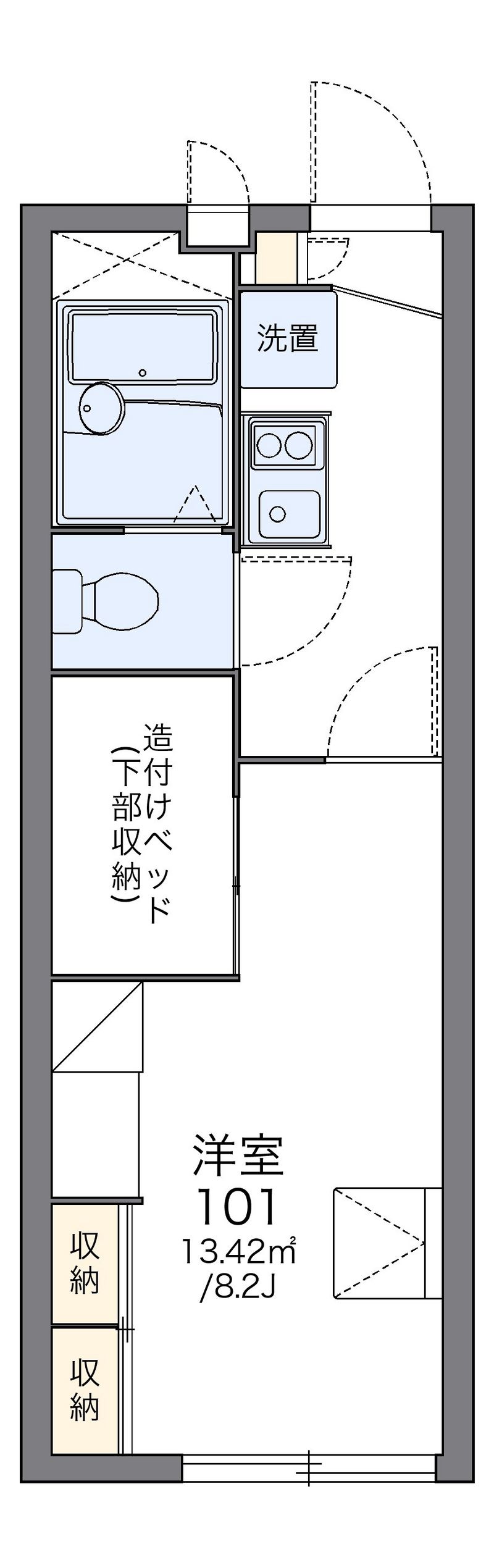 レオパレスアルカンシェル 間取図