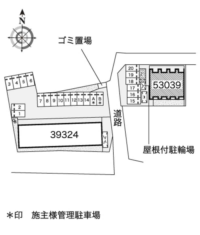 レオネクスト白枝Ⅱ 配置図