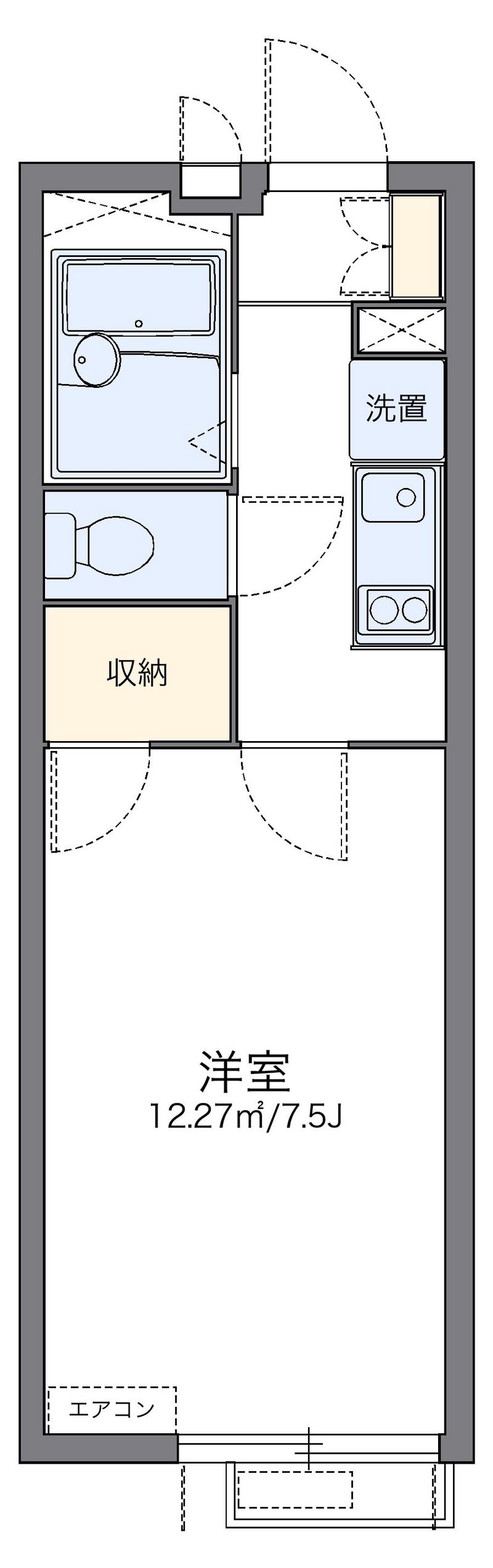 レオパレスフォーティーン扇 間取図
