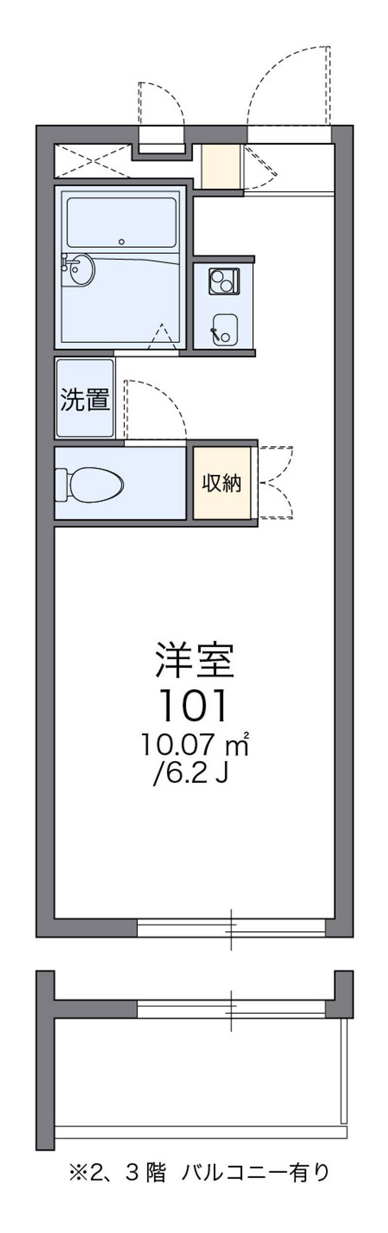 レオパレスルミユーナ 間取図