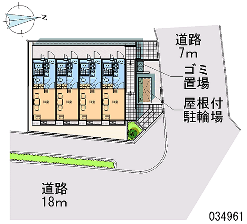 レオパレスＫＩＴＥ　ＮＥＳＴ 区画図