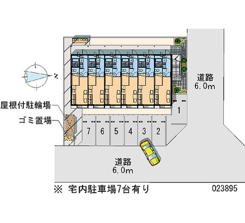 レオパレスプチ　ラパン 区画図