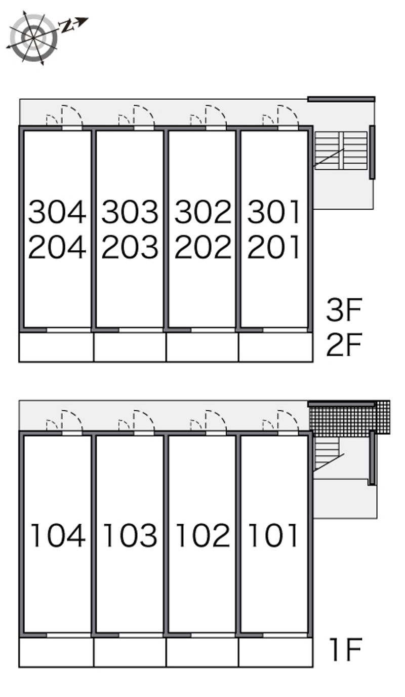 レオパレスひすい 間取配置図