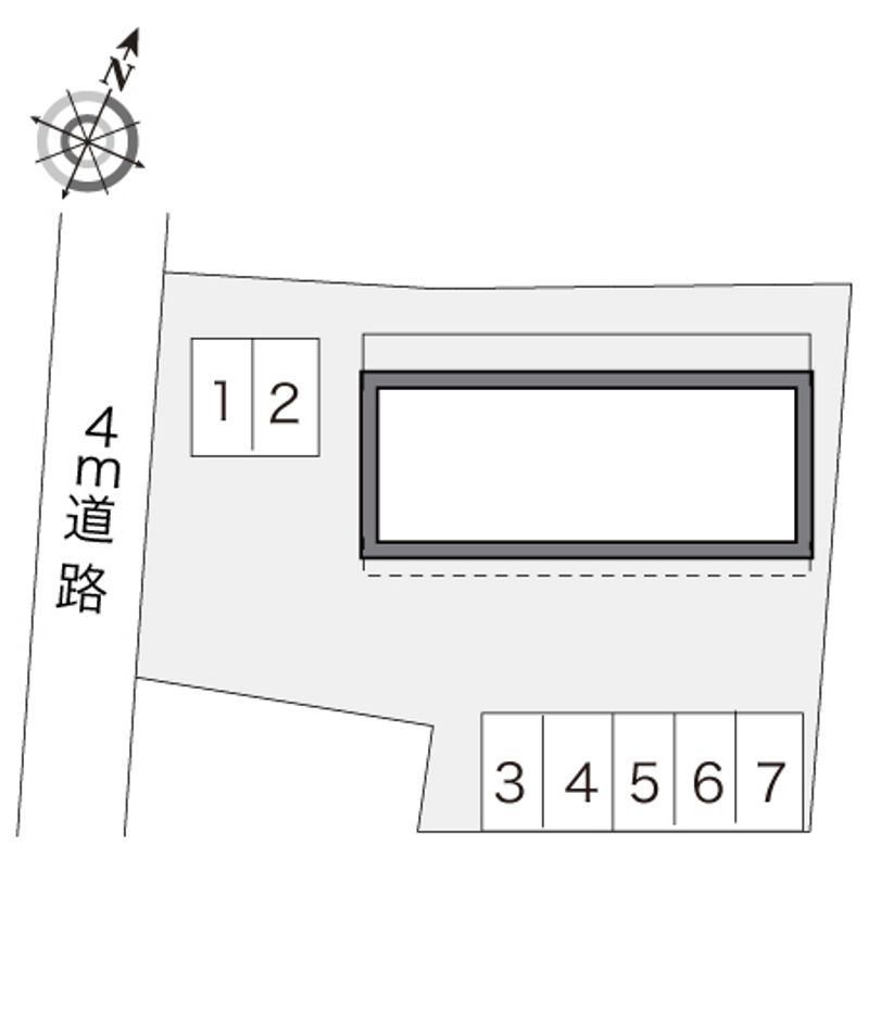レオパレスコーポホルスⅡ 駐車場