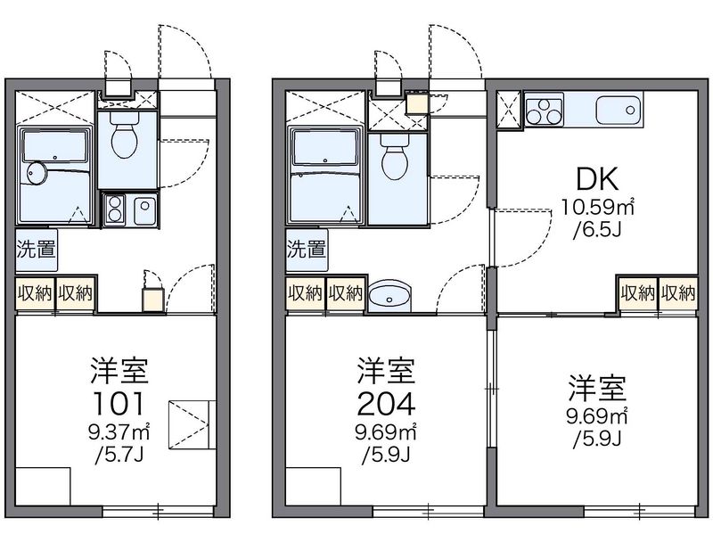 レオパレス宇藤坂 間取り