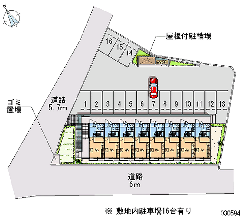 レオパレスブラン西門 月極駐車場