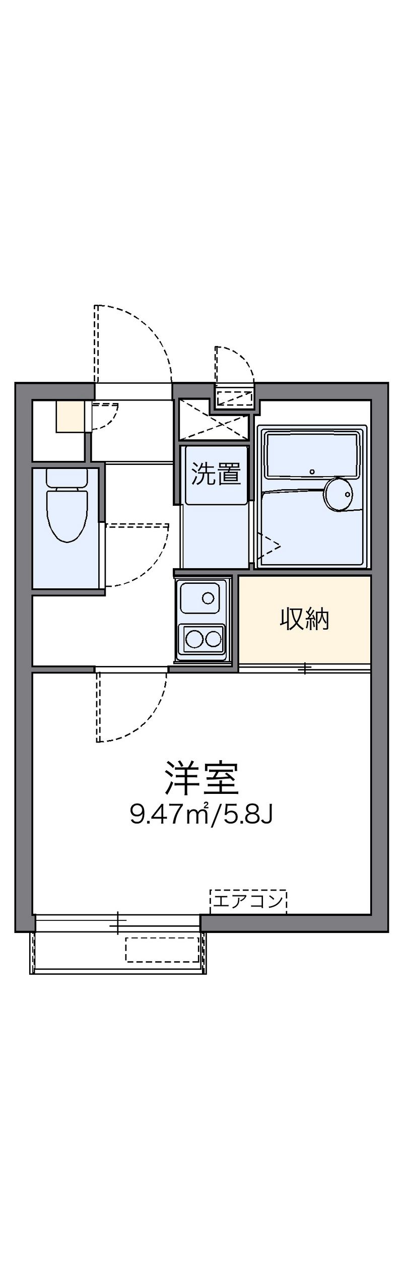 レオパレスクレスト千寿二号舘 間取図