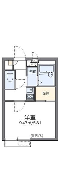 レオパレスクレスト千寿二号舘 間取り図