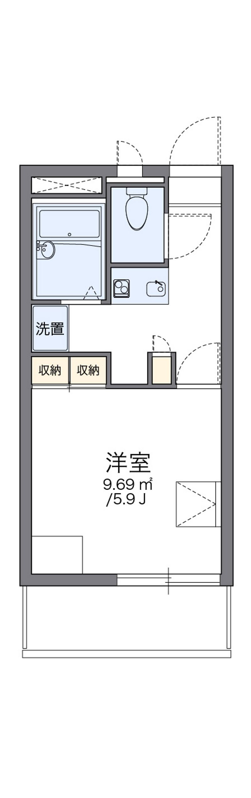 レオパレスボヌール 間取図