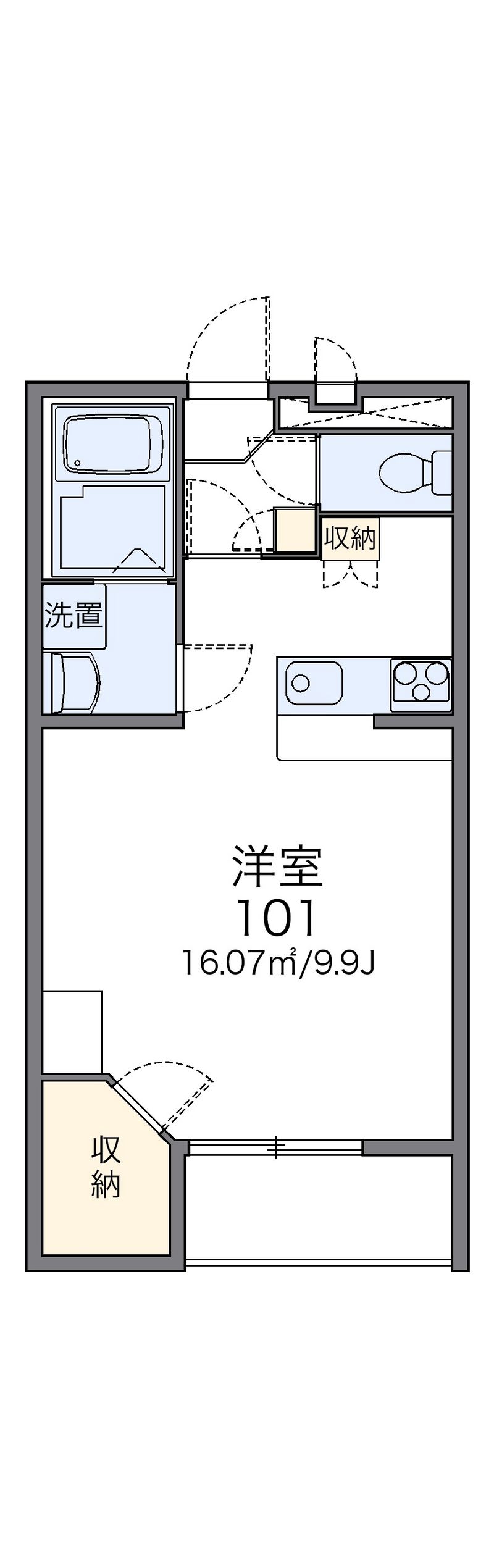レオパレスエスポアールⅢ 間取図