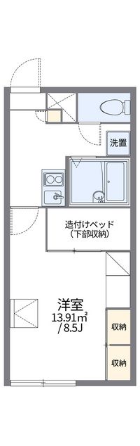 レオパレスライブリーⅢ 間取り図