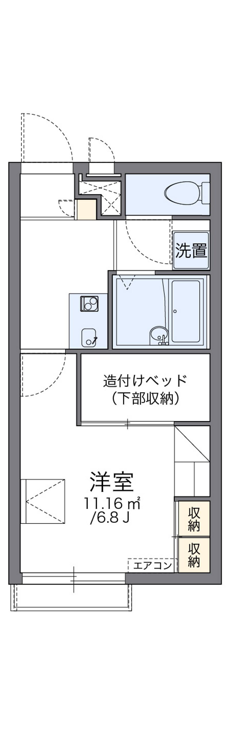 レオパレスアバンギャルド佐世保 間取図
