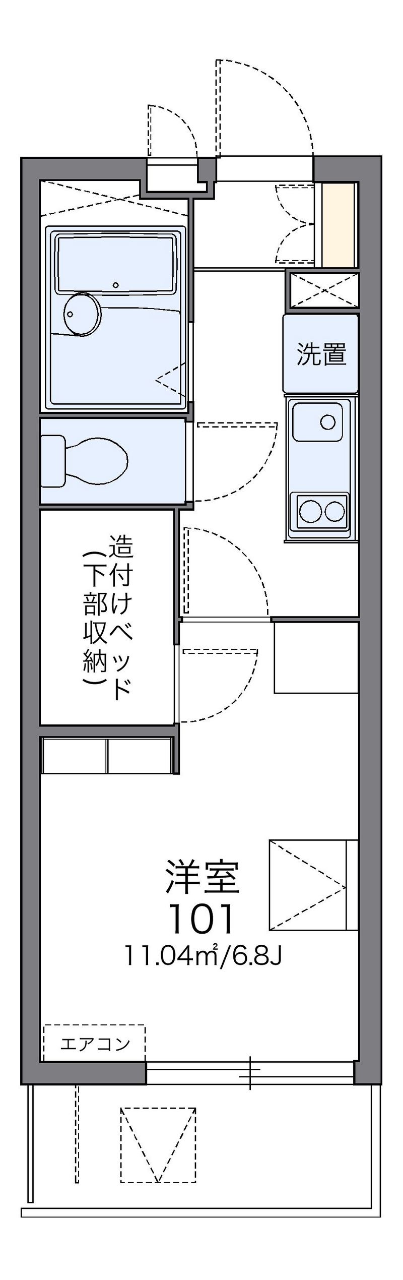 レオパレスアネックスリバティー 間取図