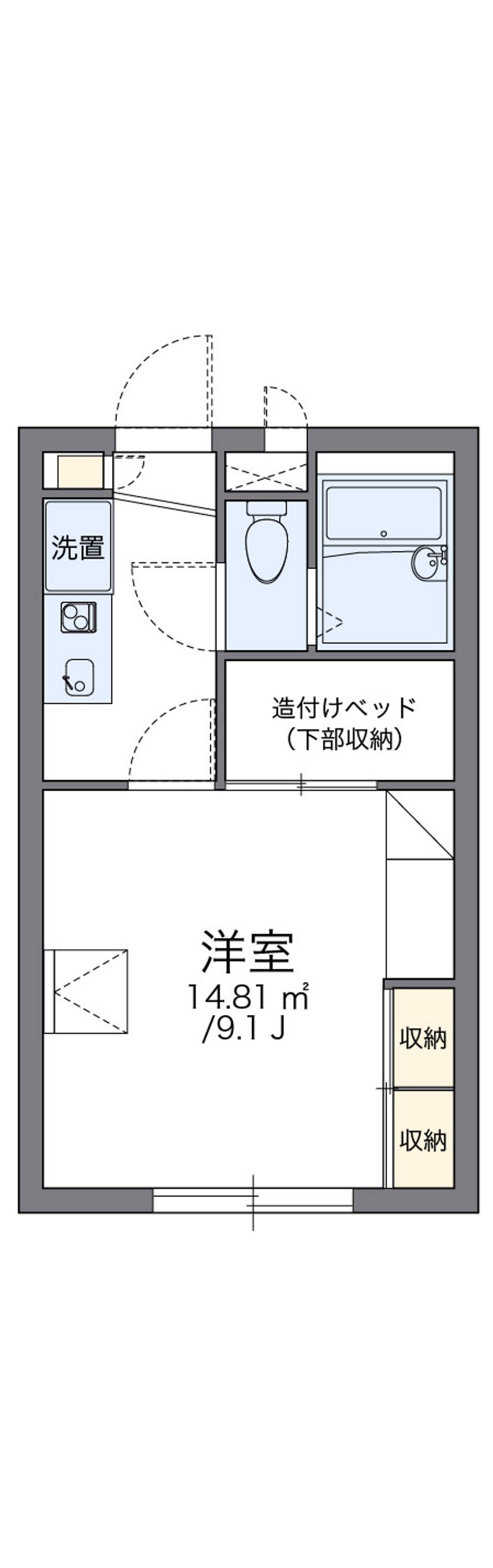 レオパレスリバーサイドみずき 間取図