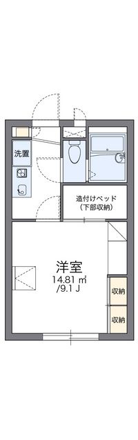 レオパレスリバーサイドみずき 間取り図