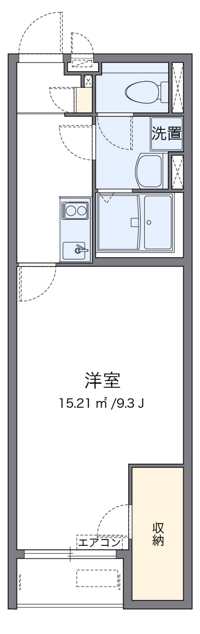 クレイノ岡山Ⅱ 間取図
