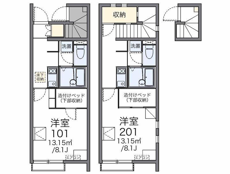 レオネクストパインコーンＭ 間取図