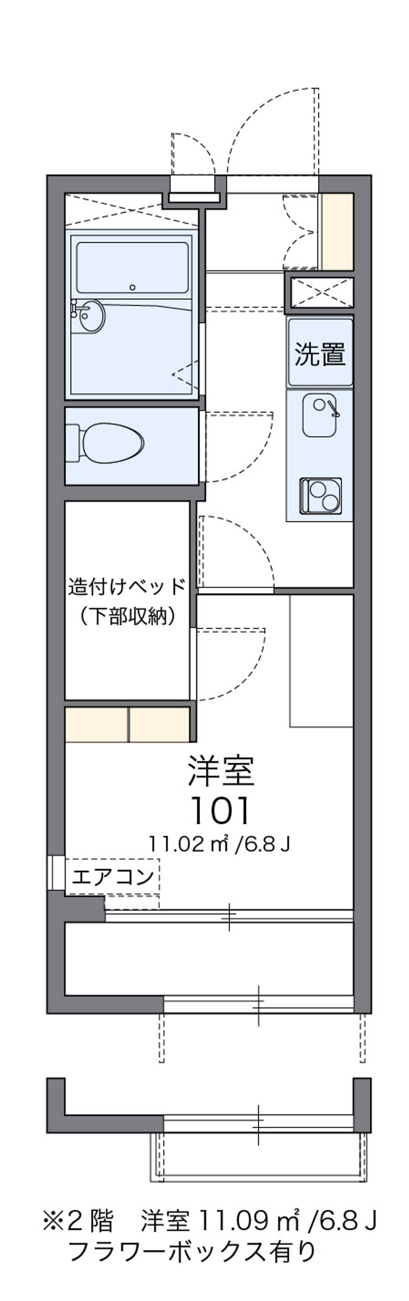 レオパレスＢＯＳＨＵＫＥ大日通 間取図