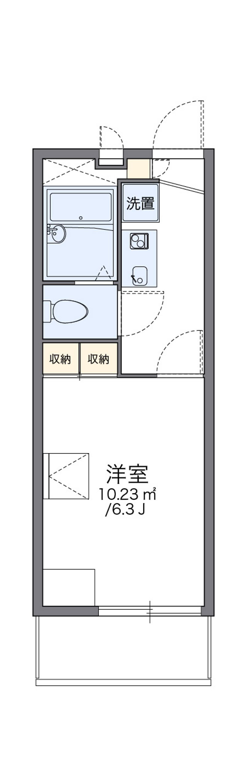レオパレスなかやま 間取図