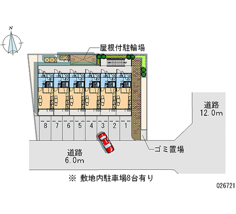 レオパレスハンビー北谷 区画図